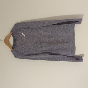 Gymshark vital seamless  blue grey long sleeve workout top
